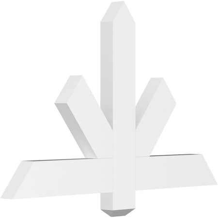 Ekena Millwork Kennewick Architectural Grade PVC Gable Bracket, 36"W x 22 1/2"H x 2"D x 4"F, 15/12 Pitch GBP036X23X0204KEN00